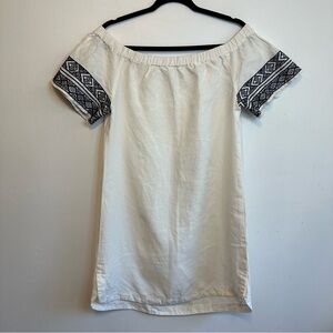 Athleta Riviera Sz Medium M White Dress Cover-Up washable short sleeve #598018